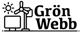 Grön webb logotyp i svart