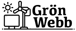Grön webb logotyp i svart